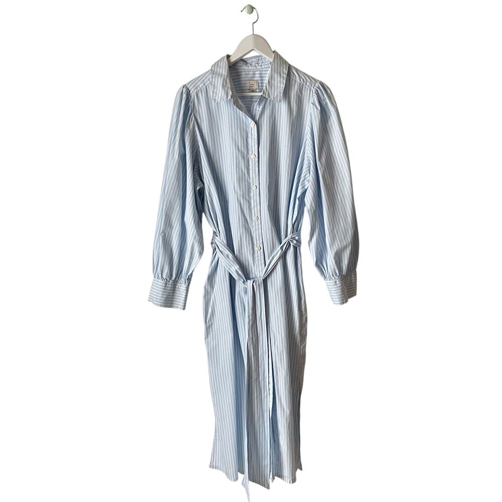 A New Day Blue And White Striped Shirt Dress Size XXL